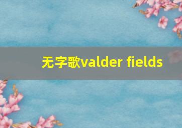 无字歌valder fields